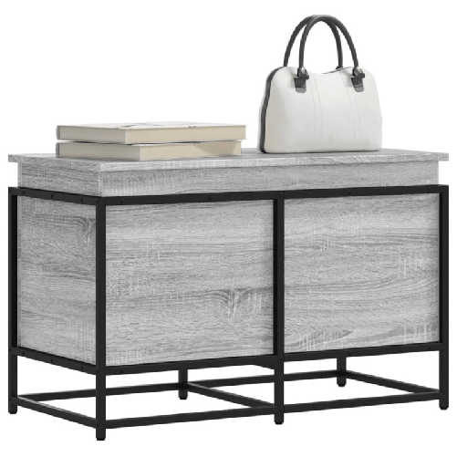 VidaXL Contenitore con Coperchio Grigio Sonoma 80x40x51,5cm Truciolato