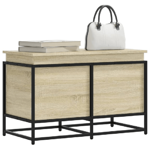 VidaXL Contenitore con Coperchio Rovere Sonoma 80x40x51,5cm Truciolato