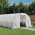 VidaXL Serra con Telaio in Acciaio Bianco 72 m² 24x3x2 m
