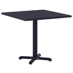 VidaXL Tavolo da Giardino Nero 80x80x75 cm