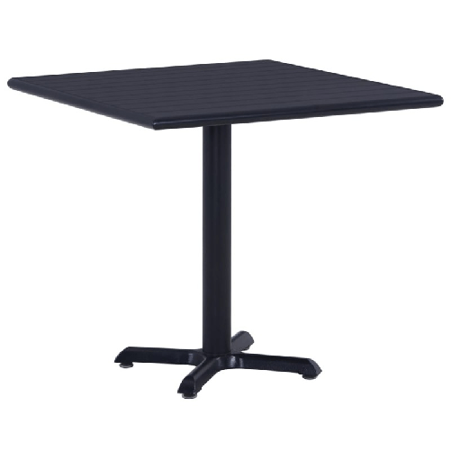 VidaXL Tavolo da Giardino Nero 80x80x75 cm