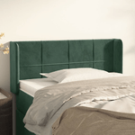 VidaXL Testiera ad Orecchio Verde Scuro 83x16x78/88 cm in Velluto
