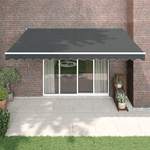 VidaXL Tenda da Sole Retrattile Antracite 4,5x3 m Tessuto e Alluminio