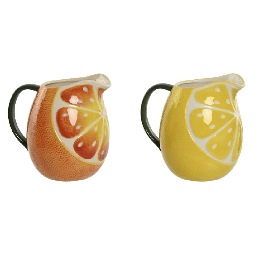 Home ESPRIT Brocca Home ESPRIT Gres Moderno Limone Arancio (2 Unità)