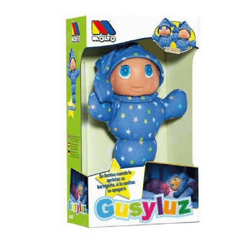 Moltó Peluche Gusy Luz Moltó 385 Azzurro Rosa Verde Multicolore PVC (33 cm)