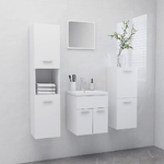 VidaXL Set Mobili da Bagno Bianco in Legno Multistrato