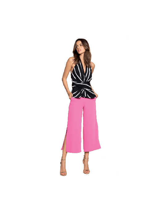 HANITA PANTALONE PANTALONI PALAZZO DONNA HANITA HP7492437 363 FUCSIA ORIGINALE PE