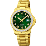 JAGUAR OROLOGIO TEMPO QUARZO DONNA JAGUAR J895 2 CASSA 34 VERDE ACCIAIO 20 ATM ORIGINAL