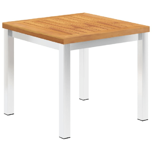 VidaXL Tavolino da Giardino 45x45x38cm in Legno Acacia e Acciaio Inox