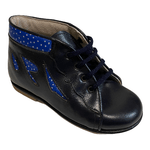 FULGENZI SCARPE POLACCO CASUAL PRIMI PASSI BIMBO FULGENZI 1010 PELLE BLU ORIGINALE AI