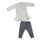 YOURS COMPLETO ABITO LEGGINGS NEONATA YOURS AY1078A COTONE 364 PANNA ORIGINALE AI 2022