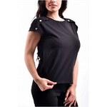 DIANA GALLESI MAGLIA T SHIRT DONNA DIANA GALLESI G019R000590N COTONE 33 NERO ORIGINALE PE 2025