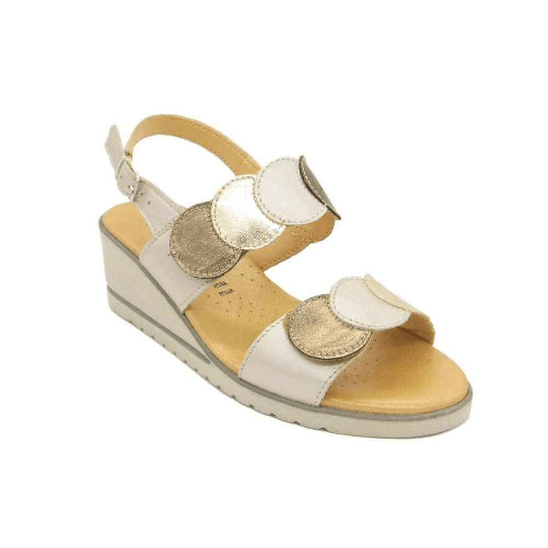 CINZIA SOFT SCARPE SANDALO ZEPPA DONNA CINZIA SOFT IO9634 PELLE RAME ORIGINALE PE 2022
