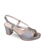 VALLEVERDE SCARPE DECOLTE SANDALO DONNA VALLEVERDE 45373 PELLE PIOMBO ORIGINALE PE