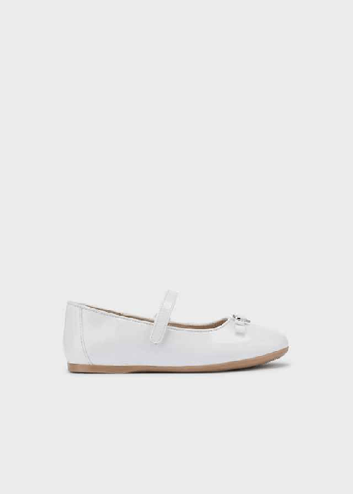 MAYORAL SCARPE BALLERINA CERIMONIA BIMBA MAYORAL 45343 PELLE 49 BIANCO ORIGINALE PE 2022