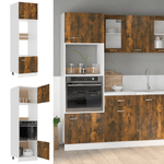 VidaXL Armadio per Microonde Rovere Fumo 60x57x207cm Legno Multistrato