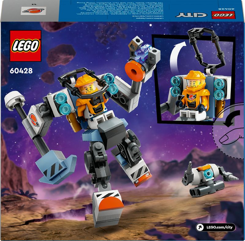 LEGO-City-60428-Mech-di-Costruzione-Spaziale-Giochi-per-Bambini-di-6--Anni-Tuta-Snodabile-con-Minifigure-e-Robot-Giocattolo