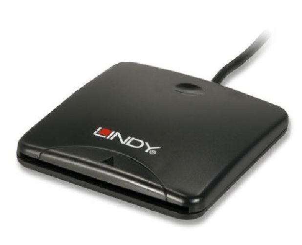 LINDY-LETTORE-SMART-CARD-USB-2.0-SLOT-SMART-CARD-PC-SC-1.0-2.0-LUNGHEZZA-CAVO-1.5-M