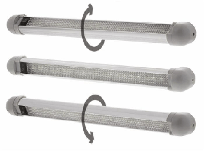 Ama Plafoniera a LED 12-24V per cabina trattore 343x33mm direzionabile
