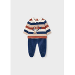 MAYORAL COMPLETO TUTA MAGLIA GHETTINA NEONATO MAYORAL 2511 COTONE BLU ORIGINALE AI 2023