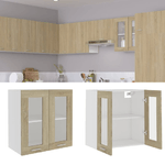 VidaXL Armadio Sospeso con Vetro Rovere Sonoma 60x31x60 cm Truciolato
