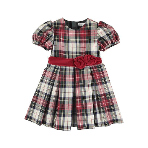 ABEL & LULA by MAYORAL  ABITO VESTITO ABITI BAMBINA ABEL E LULA 5539 SCOZZESE ROSSO ORIGINALE AI 2023