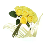 Due Esse Bouquet Di Fiori 9 Rose gialle Artificiali mazzo Di Piante Finte Decorazione