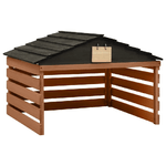 VidaXL Casetta per Tosaerba Robotizzato Nero Marrone 78x74x54 cm Abete