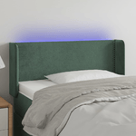 VidaXL Testiera a LED Verde scuro 93x16x78/88 cm in Velluto