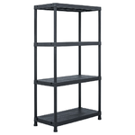 VidaXL Scaffale Nero 100 kg 60x30x138 cm in Plastica
