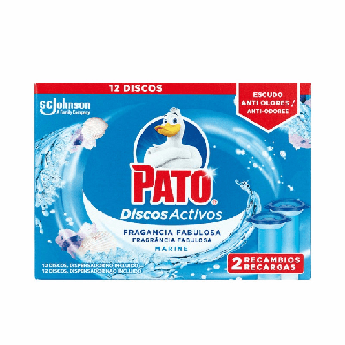 Pato Deodorante per toilette Pato Discos Activos Ricambio Marino 2 Unità Disinfettante