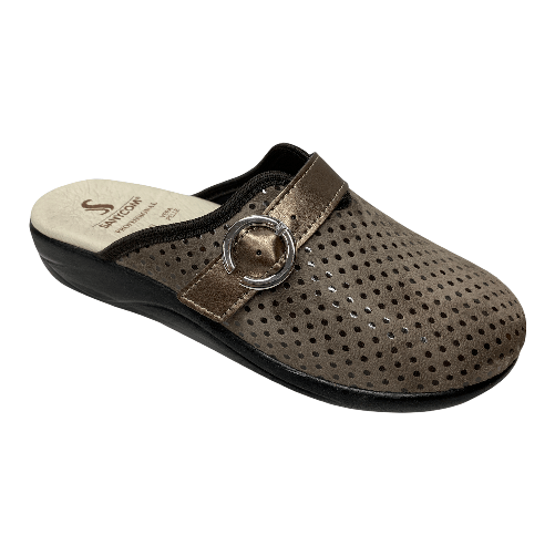 SANYCOM SCARPE PANTOFOLE CIABATTE DONNA SANYCOM 333 TAUPE ORIGINALE AI 2022