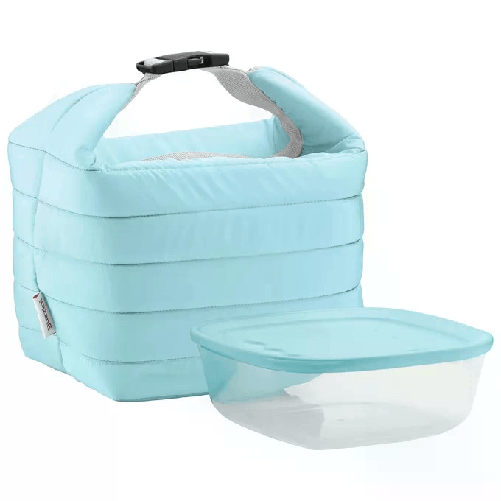 Guzzini On The Go Set Borsa Termica con Contenitore Salvafreschezza 22x18x 22cm Celeste Matte