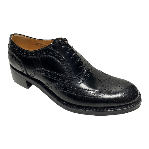 CHURCH&apos;S SCARPE DERBY CASUAL DONNA CHURCHS CHURCH CATHERINE 8810 22 PELLE NERO ORIGINALE