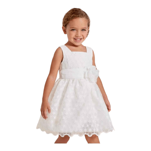 ABEL & LULA by MAYORAL ABITO VESTITO CERIMONIA BAMBINA ABEL E LULA 5044 BIANCO ORIGINALE PE 2023