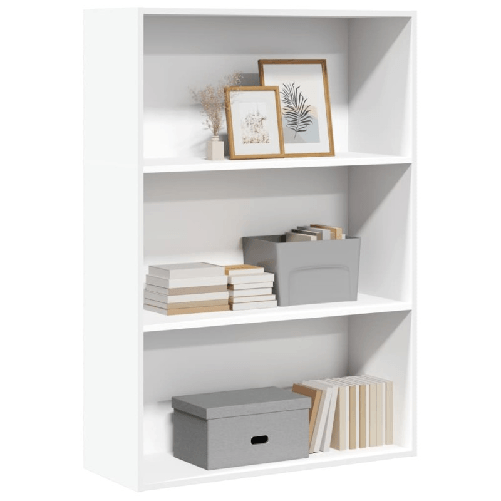 VidaXL Libreria Bianca 80x30x114 cm in Legno Multistrato
