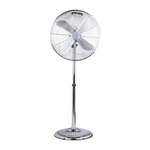 TrAdE Shop Traesio  Ventilatore A Piantana Vintage Cromo 65 W Con 4 Pale In Alluminio Cavo 1,8mt 6506037 -