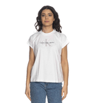 CALVIN KLEIN JEANS MAGLIA T SHIRT DONNA CALVIN KLEIN JEANS J20J220717 YAF BIANCO ORIGINALE PE 2023