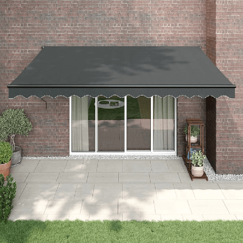VidaXL Tenda da Sole Retrattile Antracite 4,5x3 m Tessuto e Alluminio