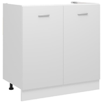 VidaXL Mobile Sottolavello Bianco 80x46x81,5 cm Legno Multistrato
