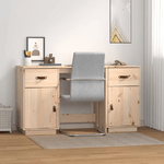 VidaXL Scrivania con Armadietti 135x50x75 cm in Legno Massello di Pino