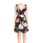TWINSET ABITO VESTITO CERIMONIA DONNA MY TWIN TWINSET 191MT2211 NERO FIORI ORIGINALE PE