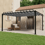 VidaXL Pergolato a Lamelle 3x4 m Antracite Tessuto e Alluminio