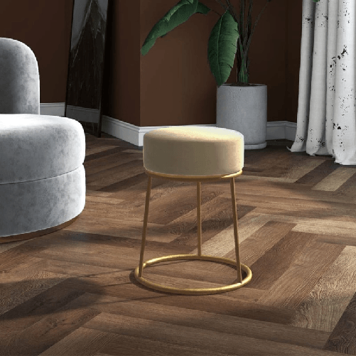 VidaXL Sgabello Rotondo Grigio Scuro in Velluto