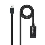 Nanocable Cable Prolongador con Amplificador USB-A 3.0 Macho a USB-A Hembra 5m