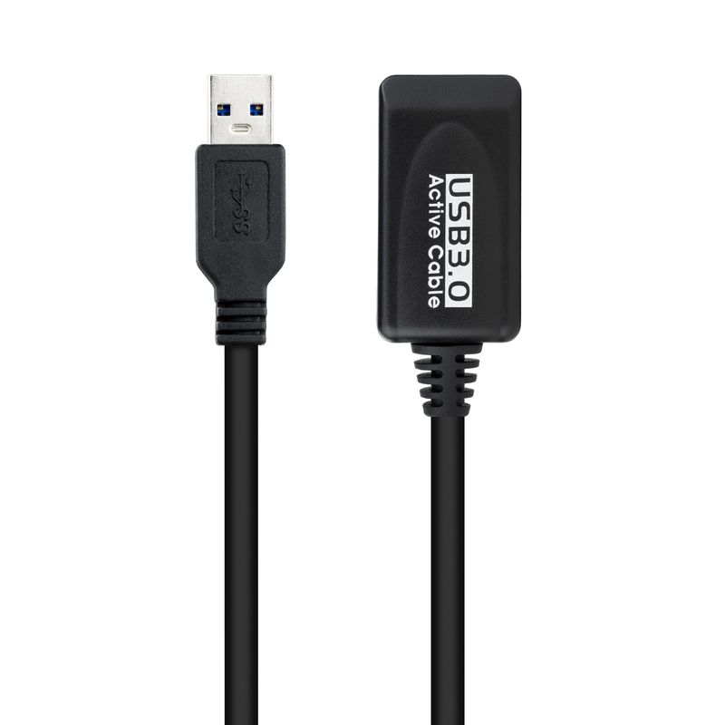 Nanocable-10.01.0311-cavo-USB-5-m-USB-3.2-Gen-1--3.1-Gen-1--USB-A-Nero