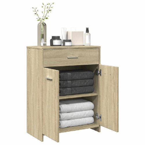 VidaXL Mobile da Bagno Rovere Sonoma 60x33x80 cm in Legno tecnico