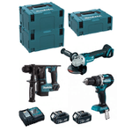 Makita kit mk309rtj (dhr171 + dhp484 + dga504 + 2.. 8435587921202