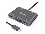 Sandberg-USB-C-Dock-2xHDMI-1xVGA-USB-PD