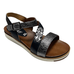 MARKO' SCARPE SANDALI SANDALO DONNA MARKO 229020 PELLE NERO ORIGINALE PE